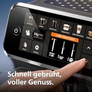 Philips Kaffeevollautomat der Serie 5400 – Espressomaschine für 12 Getränke, schnell reinigendes LatteGo System, intuitives TFT-Display, anpassbare Kaffeeeinstellungen (EP5441/50)
