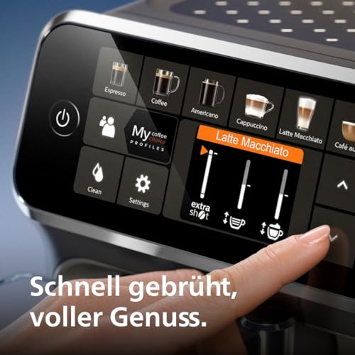Philips Kaffeevollautomat der Serie 5400 – Espressomaschine für 12 Getränke, schnell reinigendes LatteGo System, intuitives TFT-Display, anpassbare Kaffeeeinstellungen (EP5441/50)