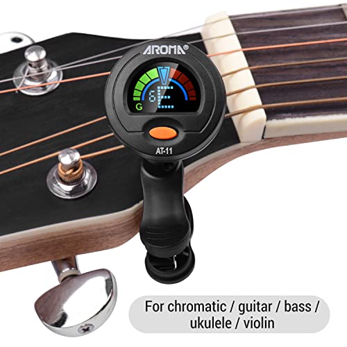 SHUIYUE AT-11 Clip-on Tuner écran Couleur pour Guitare chromatique Basse ukulélé Violon,Accordeur de Basse - Les Beatles, Paul McCartney, John Lennon, RIngo Starr, George Harrison SHUIYUE AT-11 Clip-on Tuner écran Couleur pour Guitare chromatique Basse ukulélé Violon,Accordeur de Basse – Image 6