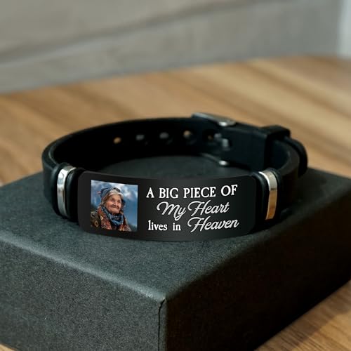 Personalized Photo Memorial Bracelet - Engraved Picture Name & Custom Silicone ID Bracelet3