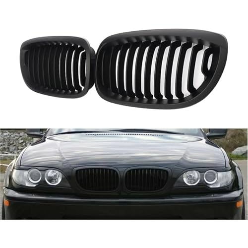 Rejilla delantera negro mate para Serie 3 E46 Sedan Facelift 2002-2005 2