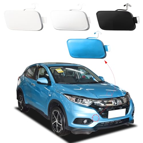 Car Front Bumper Tow Hook Cover Cap Fit for Honda HRV HR-V 2019 2020 2021 Towing Eye 71104-T7M-H00 Trailer Cover (Unpainted, Right Passenger Side)