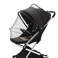 Homord Moskitonetz Kinderwagen - Universal Insektenschutz für Kinderwagen & Buggy Reißfest Mückennetz Fliegennetz - idealer Schutz vor Wespen & Stechmücken Schwarz - mit Stützstangen