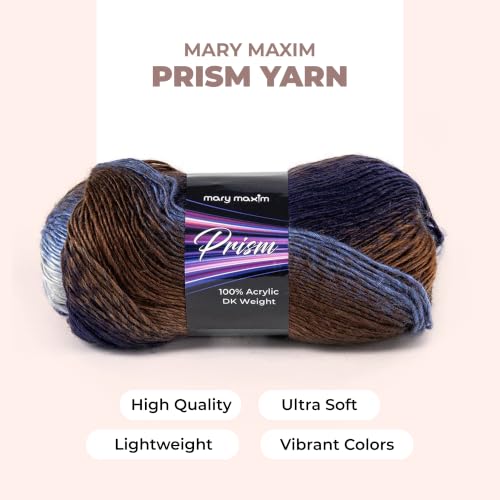 Image of Mary Maxim Prism Yarn, Acrylic Multicolor DK Yarn, 290 Yards, Lakeside | Ombre Yarn, 3 Weight, Machine Wash, For Knitting and Crochet, Create Baby Items, Blankets, Afghans, Clothing Variegated Yarn