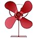 BJH Accessoire de Ventilateur de poêle de cheminée à Chaleur muette à 4 Lames Ventilateur de brûleurs à Bois pour la Circulation de la Chaleur