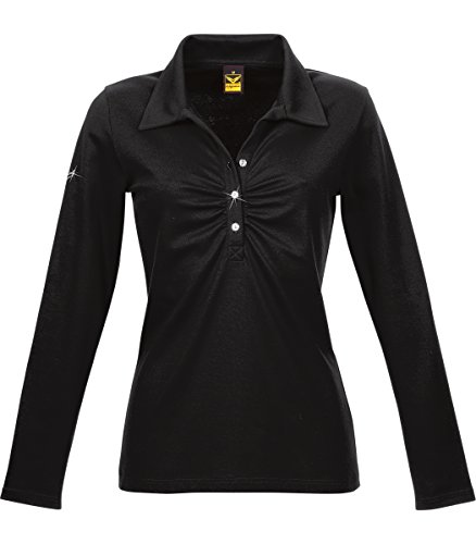 Trigema Damen Poloshirt mit Swarovski Kristallen