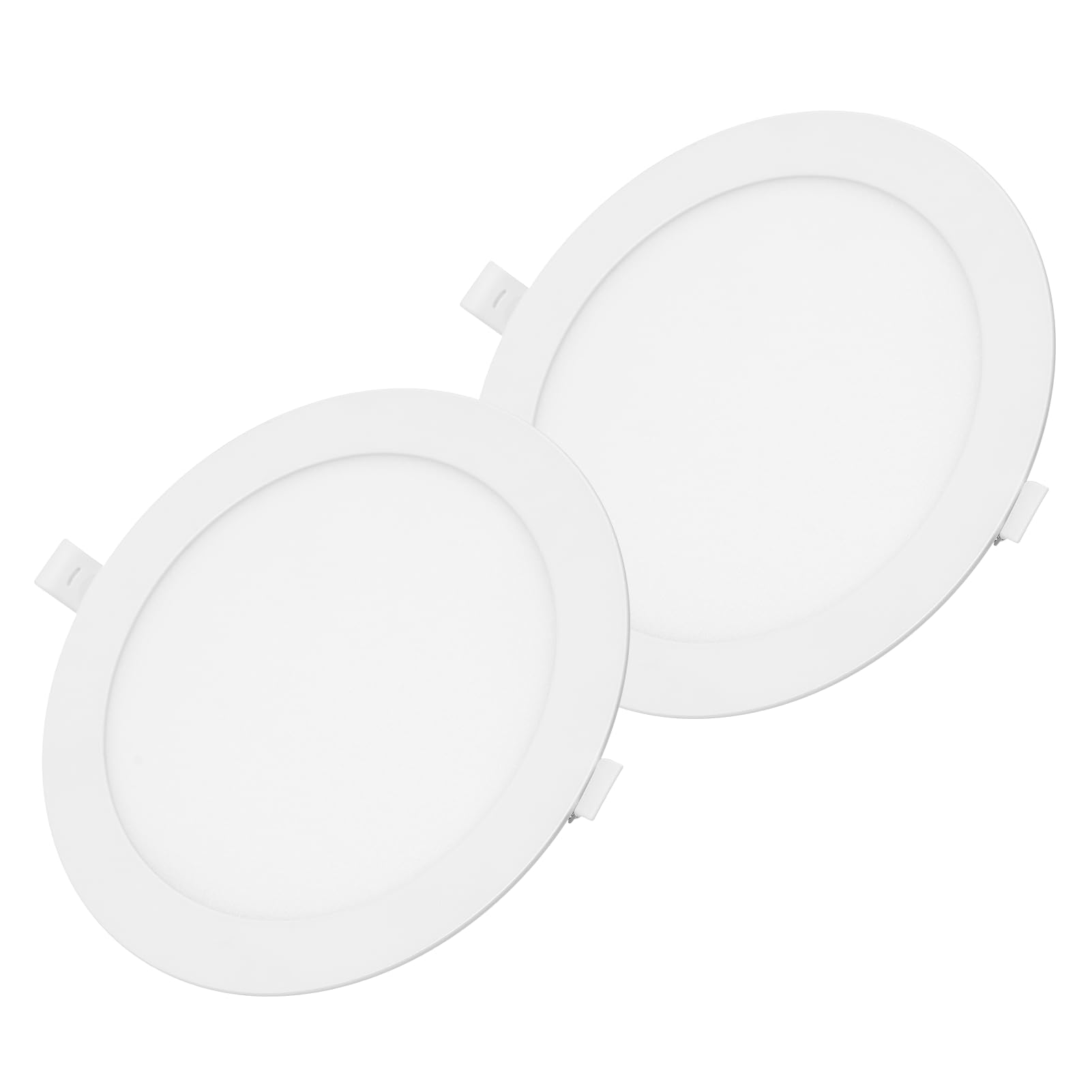 uifame 6W LED Downlights, 6500K Spot Lights Ceiling, Ultra Slim LED Ceiling Spotlights, Recessed Panel Light IP20 for Bathroom Kitchen Bedroom Living Room Office, 2 Pack