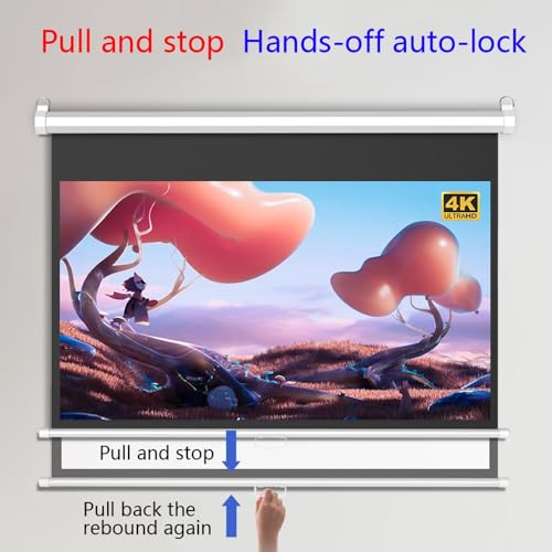 Pantalla de proyección retráctil 60 pulgadas 16:9 con bloqueo automático miniatura 4