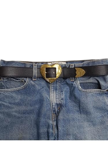 Vintage Gold Heart Buckle and Tip Belt2