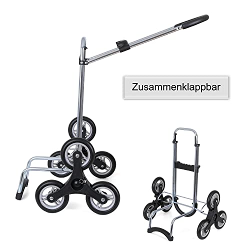 Andersen Shopper Treppensteiger Scala Stahl mit Rad Ø 3 x 13 cm und 47 Liter Tasche Hera rot – Bild 6