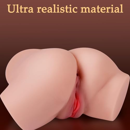 Image of 7LB Sex Doll Realistic Female Buttock - TPE Male Masturbator with Dual Channels (Vagina & Anus), Lifelike Skin Texture & Open-Leg Design