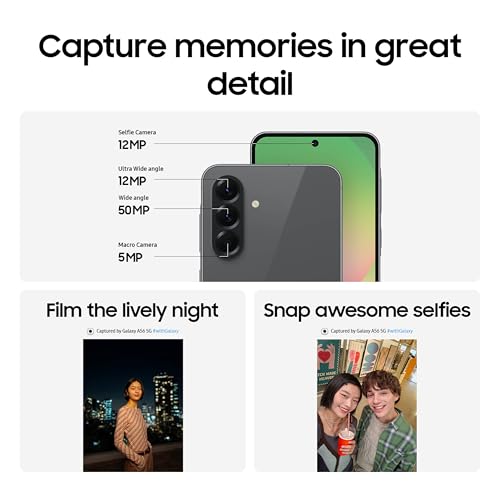 Image of Samsung Galaxy A56 5G Cell Phone, 256GB AI Smartphone, Unlocked Android, AI Photo Edits, Large Screen, Long Battery Life, 2025, US 1 Yr Manufacturer Warranty, Amazon Exclusive, Awesome Olive
