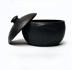 Jogo de 3 Panelas de Barro Capixaba N°1 Com Tampas + Suportes de Ferro e 1 Cumbuca 400ml -panela de barro Curadas Prontas Para Uso