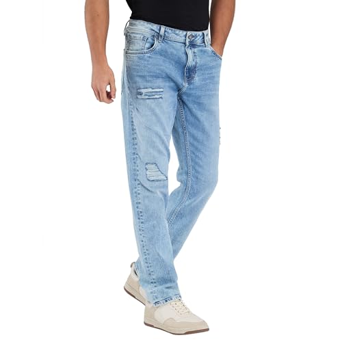 Image of Spykar Men's Ricardo Comfort Fit Mid Rise Casual Jeans