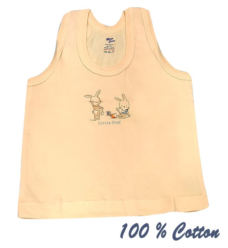 MOM CARE Boy's Cotton Regular Fit Vest Multi-Color 6 Months-9 Months (Pack Of 6) - Image 7 thumbnail