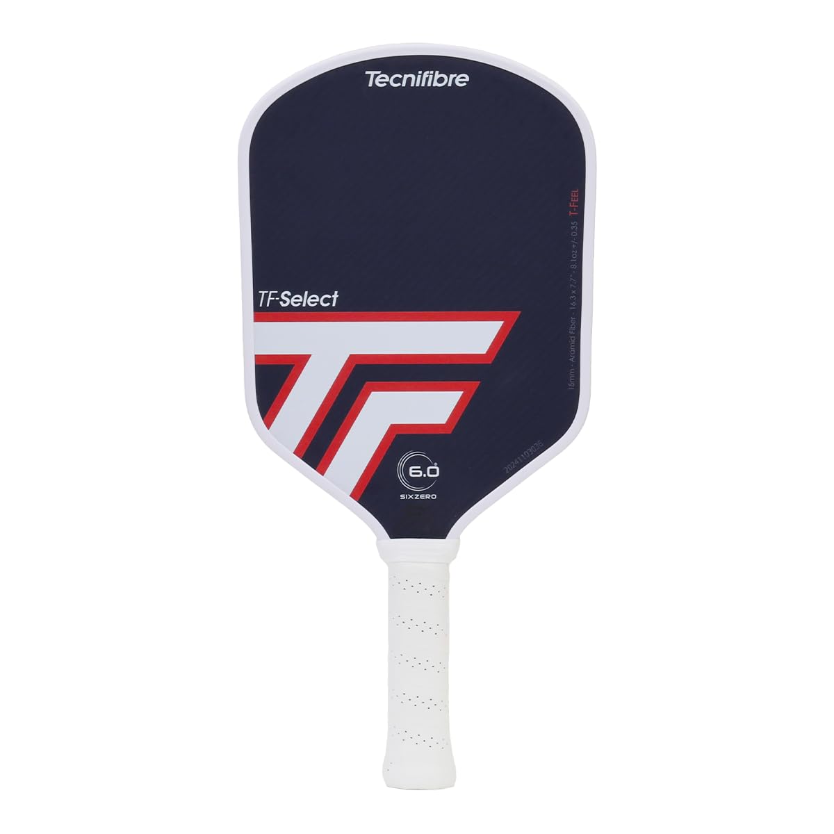 Tecnifibre TF-Select 15mm Pickleball Paddle-w/Honeycomb Polypropylene Core and Aramid Fiber Face (Engineered and Manufactured by SixZero)