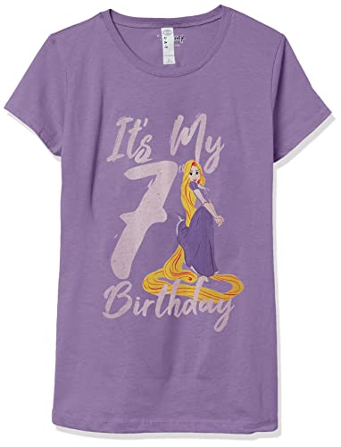 Disney Girl's Rapunzel 7th Birthday T-Shirt