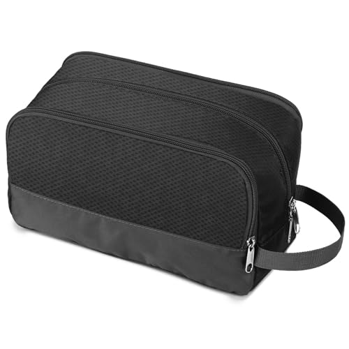 Bolsa de Higiene Pessoal Masculina Kit Dopp Pendurado Resistente à Água Bolsa de Barbear Pequena Bolsa de Higiene Pessoal para Viagens, Preto, Bolsa de higiene pessoal