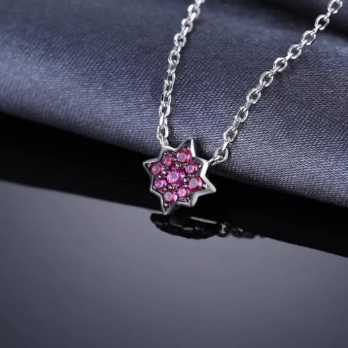 Collier en argent 925 rubis rouge pour rayonner en soirée - 2