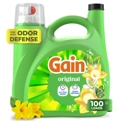 Gain Liquid Laundry Detergent, Freshness, Odor Defense, High Efficiency Washing Machine Liquid...