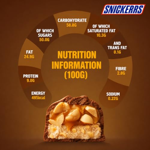 Image of Snickerrs Chocolate Bars, Peanut Nougat, Pack of 24, 50g Each (imported) with Free Flavourito Kunafa Pistachio Chocolate Bar, 20g By Decadent Foods