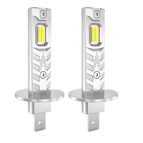 Klyk H1 LED Headlight Bulb 1:1 Mini Size 6000K Cool White Light 40W 4500LM Headlight Bulbs Car Conversion Kit Plug and Play IP68 Waterproof Lamps for High or Low Beam Fog Light Pack of 2