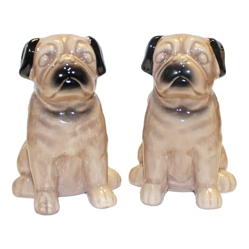 Pug Ceramic Salt & Pepper Shaker Cruet Set Novelty Dog Lover Gift, Boxed Pugs Desgin 4782