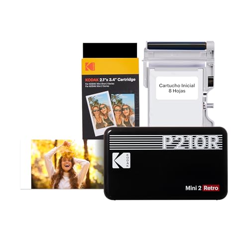 KODAK Mini 2 Retro Navidad Regalos 4Pass, Impresora Fotográfica + 38 Fotos, Fotos Instantáneas...