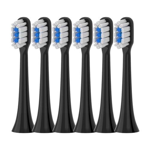 �݊���������܂��V���I�~ Mijia T301 T302 T501 /501CSonic�d�����u���V�w�b�h�\�t�g�уm�Y���Ή������p�u���V�w??�b�h(T301-302-BK-6Pcs)