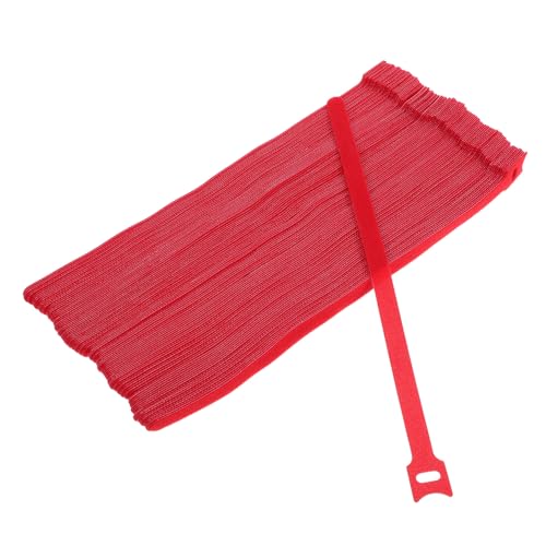 TEHAUX 100 piezas Reutilizables Bridas para Cables Organizador con Gancho y Bucle Rojo 12mm X 300mm para Escritorio de Computadora Gestión de Cables Electrónicos miniatura 1