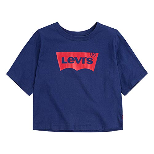 Image of Levi's Girl's Cotton Regular Fit All Over Print High Rise Top