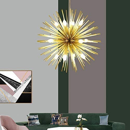 Lustre doré spoutnik E14 75 cm pour chasser l'ombre de votre salon