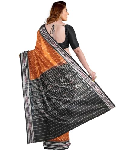 Image of Nuapatna Cotton Saree of Odisha Ikkat Orissa Traditional Handloom Sari | Bomkai | Pata | Nuapatana | sambalpuri saree | khandua patta sare | without Blouse S12