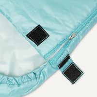 Amazon Basics Schlafsäcke für Erwachsene, Campingausrüstung, für Temperaturen von 10°C (50°F), Aqua, 213.4cm x 80.0cm – Ansicht 3
