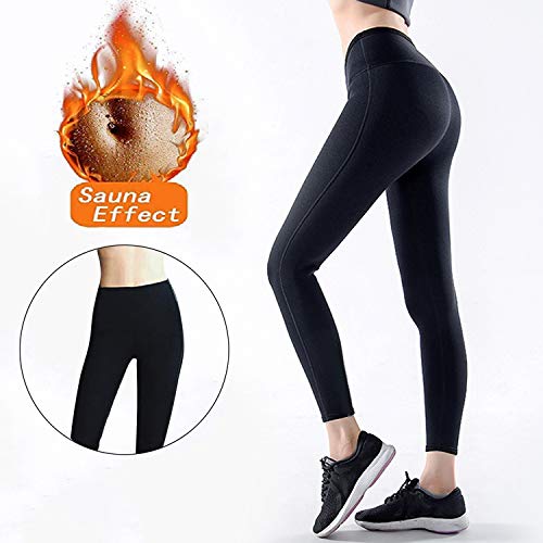 Moonssy Pantaloni di Perdita di Peso Pantaloni Sauna, Pantaloni Dimagranti delle Donne Hot Thermo Neoprene Sauna Sudore Pantaloni Dimagranti delle Donne Hot Thermo Neoprene Sauna Sudore (L)