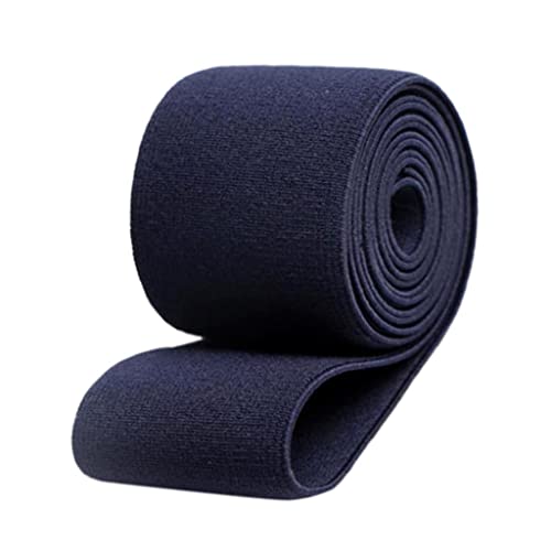 F Fityle Gummiband zum Schneidern, Nähbänder Gurtband 16m Lang, 4cm Breit, Elastisches Breites Band zum Nähen, Flache Elastische Bänder, Nähbänder Gurtband für Schneidern, Nähzubehör, Dunkelblau