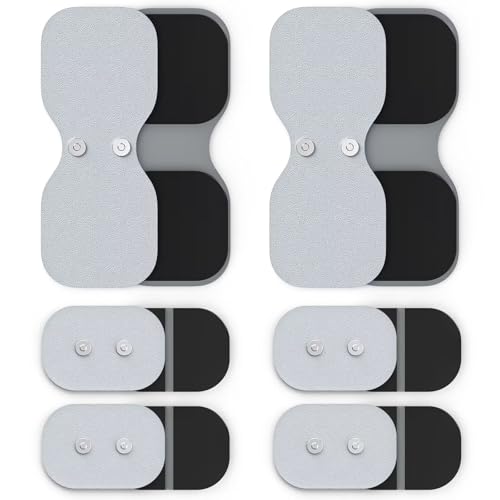 AUVON Official Wireless TENS Unit Electrode Pads Only Compatible with AUVON Wireless TENS Device TX6224 12-Pack Reusable TENS Unit Replacement Pads in 2 Sizes Premium Stickiness & Skin Friendly