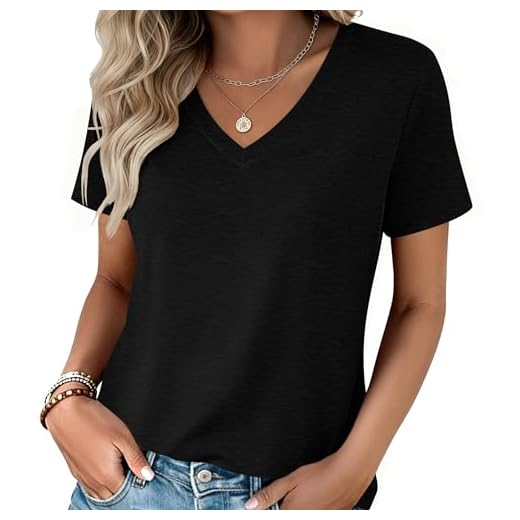 Zeagoo Black Shirts for Women Short Sleeve Blouses 2026 Fashion Spring Summer Basic Clothes Business Work Tunic Top 3XL