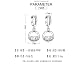 NOBRAND Pendientes de Plata esterlina Pendientes de Cadena de Cristal Redondo para...