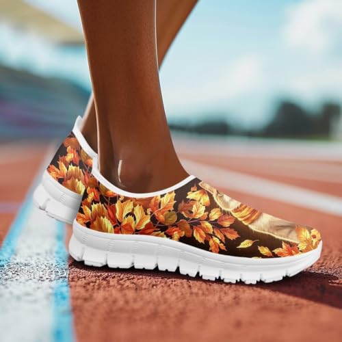 Image of Floral Sneakers for Women Colorful Art Shoes for Women Slip On Casual Work Shoes