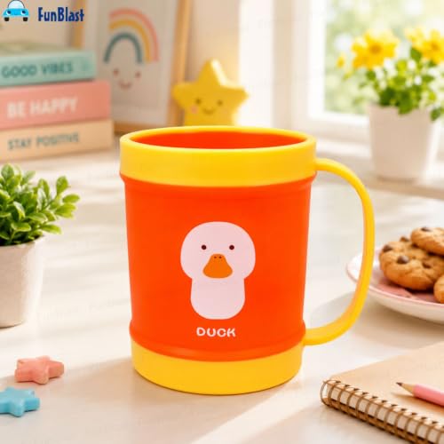 Image of FunBlast Milk Mug for Kids - Unbreakable Mug for Kids - Milk Drinking Cup for Kids, Cartoon Mugs for Boys, Mug for Girls, Best Birthday Return Gifts for Kids - 450 ML (Pack of 1)