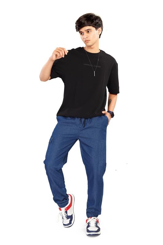 Image of UNOseven Boys Denim Cargo Jogger Pant - Slim Fit - Available from 5 Years to Size XL