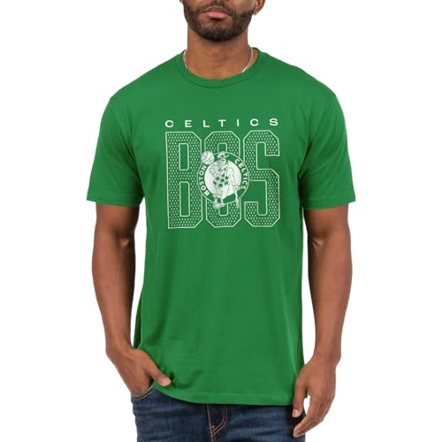 Junk Food NBA - Boston Celtics - City Mesh - Officially Licensed Adult Short Sleeve Fan Tee for Men and Women