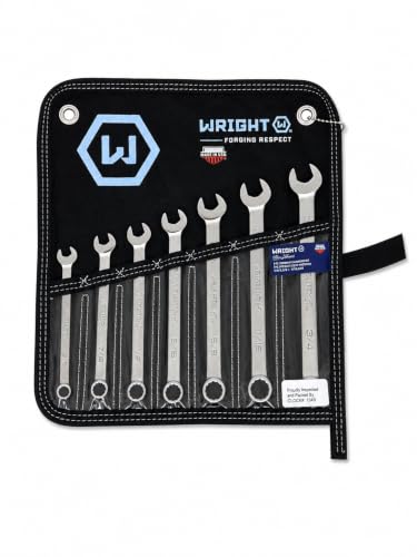 Image of Wright Tool #707 Wrightgrip 7-Piece 12-Point Combination Wrench Set, Silver