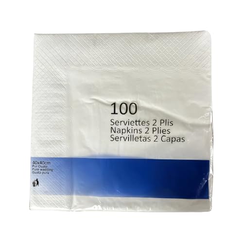 Serviettes en papier de haute qualité blanche 40x40 cm pour sublimer vos tables de mariage