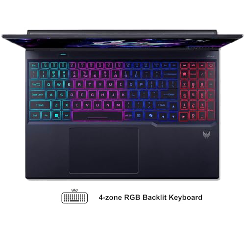 Image of acer Predator Helios Neo 16 AI Gaming Laptop 16 inch 2560x1600 IPS 240Hz (100% DCI-P3) Intel 24-core Ultra 7 255HX 32GB RAM 2TB SSD GeForce RTX 5070 GDDR7 DLSS4 (Up to 798 AI Tops) Win11 ICP Hub