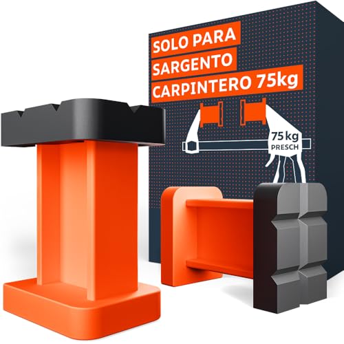 Presch Mordazas de extensión 2 uds. - Para sargentos carpintero Presch con 75 kg de fuerza de sujeción - Con estructura de rejilla para sujeción firme - Duradero gracias al material de fibra de vidrio