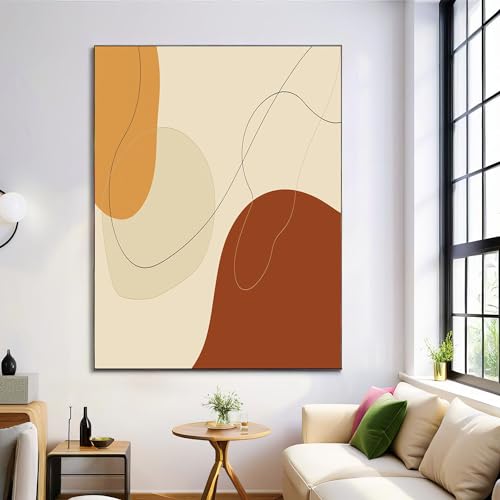 Affiche minimaliste pour chambre et salon aux tons terreux 100x70cm
