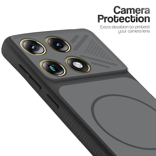 Image of Mr. Case Back Cover for Motorola Signature | Ring Design Protective Case with Camera Cut Protection | Anti Slip Grip | Shockproof Mobile Cover - Black