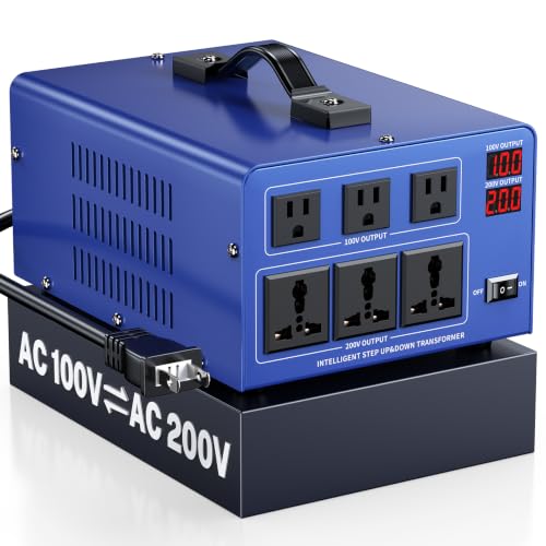 JARXIOKE 3000VA �ψ��� 100v 200v �A�b�v�g�����X �_�E���g�����X 100v 200v�ϊ� ���͏o�͓d�������ؑ� �C�O�d�C���i����{�Ŏg�p �~���E�������p�^ �d���ϊ� �|�[�^�u�� �C�O�@��Ή�